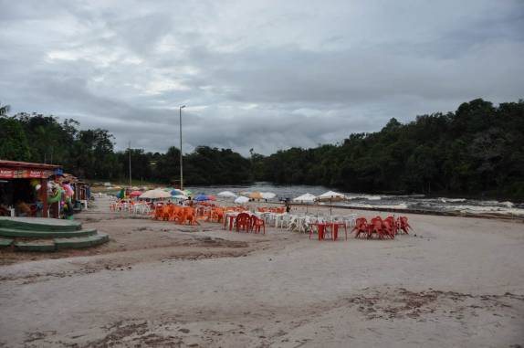 Balneário nas corredeiras do Urubuí, em Presidente Figueiredo - AM